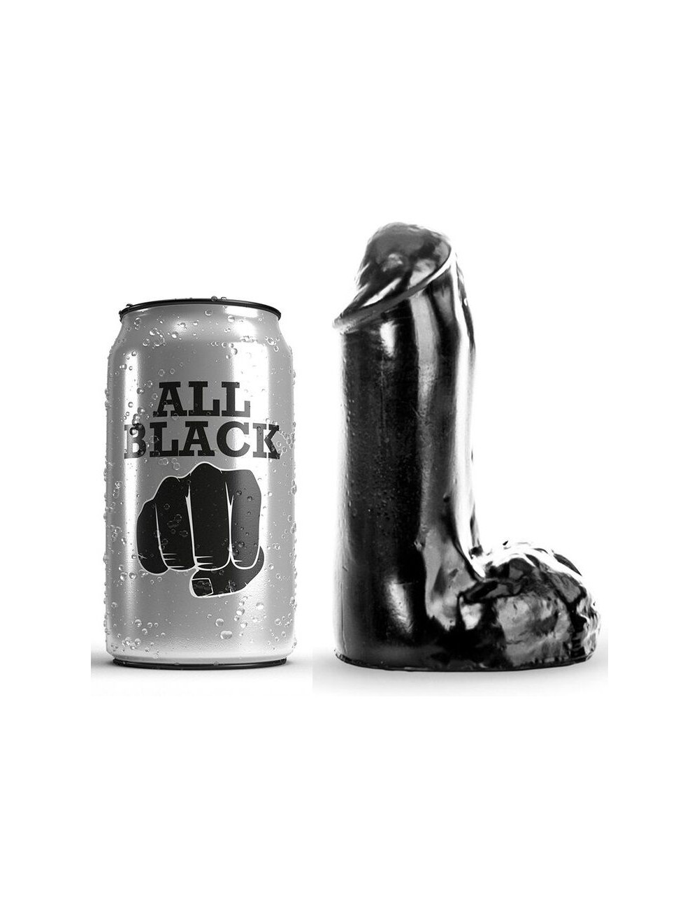 ALL BLACK DILDO REALISTICO 13CM
