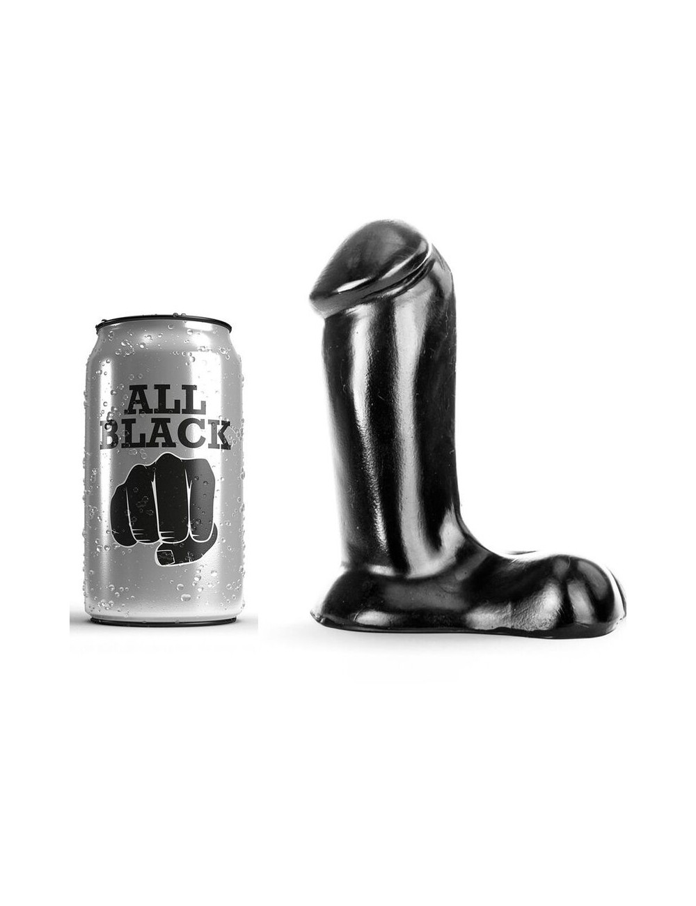 ALL BLACK DILDO REALISTICO 14 CM