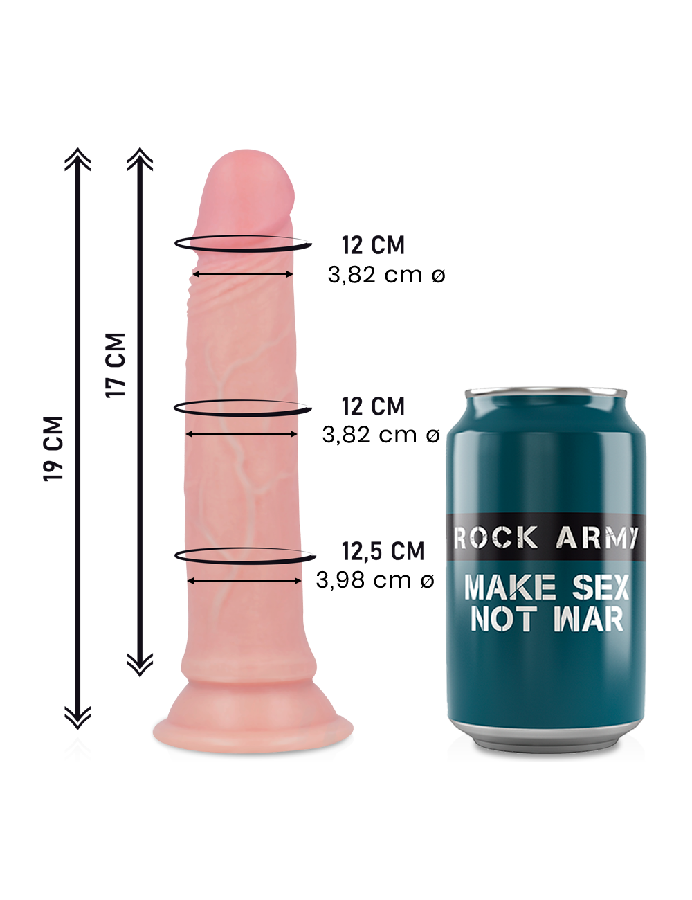 ROCKARMY LIQUID SILICONE DILDO PREMIUM AVENGER 19CM