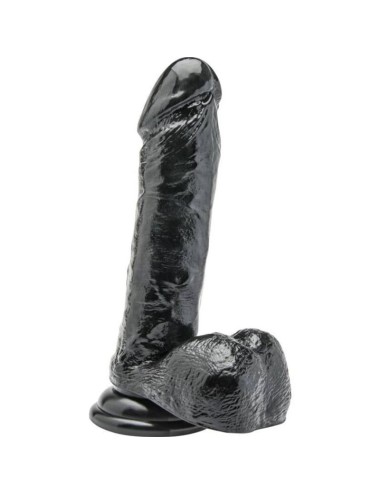 GET REAL - DILDO 18 CM CON TESTICULOS NEGRO