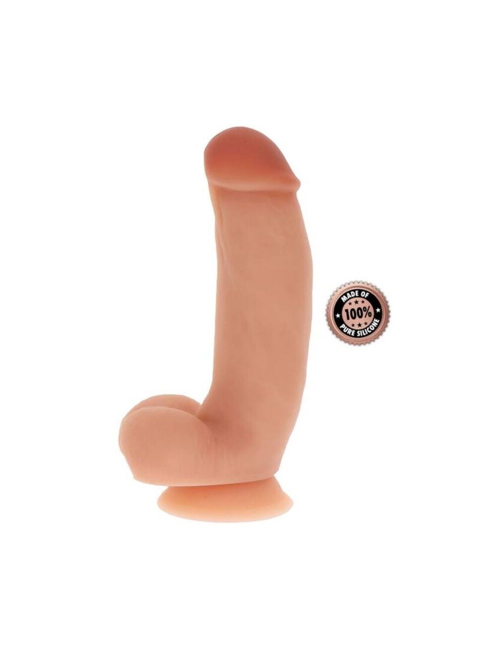 GET REAL - DILDO SILICONA 18 CM CON TESTICULOS NATURAL
