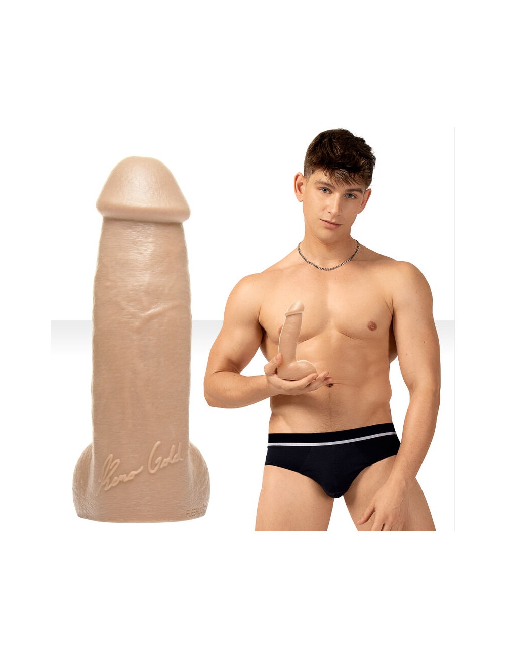 FLESHJACK RENO GOLD DILDO 19 CM