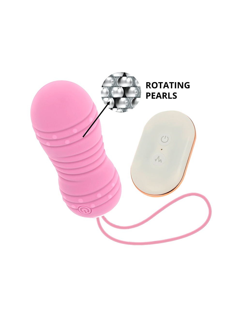 OHMAMA HUEVO CONTROL REMOTO 7 MODOS ROTACION - ROSA