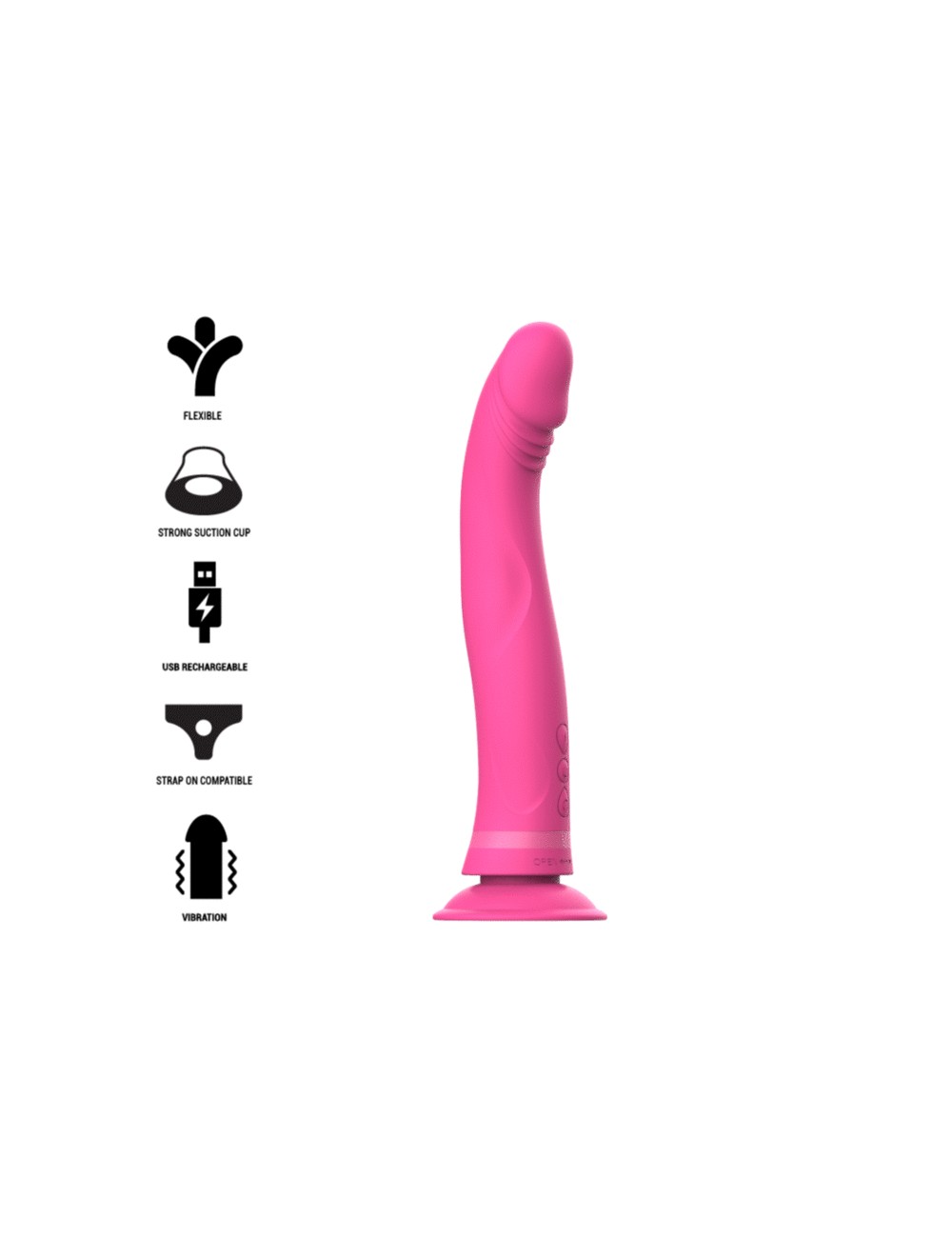 INTENSE - MICHELANGELO DILDO VIBRADOR SILICONA ROSA