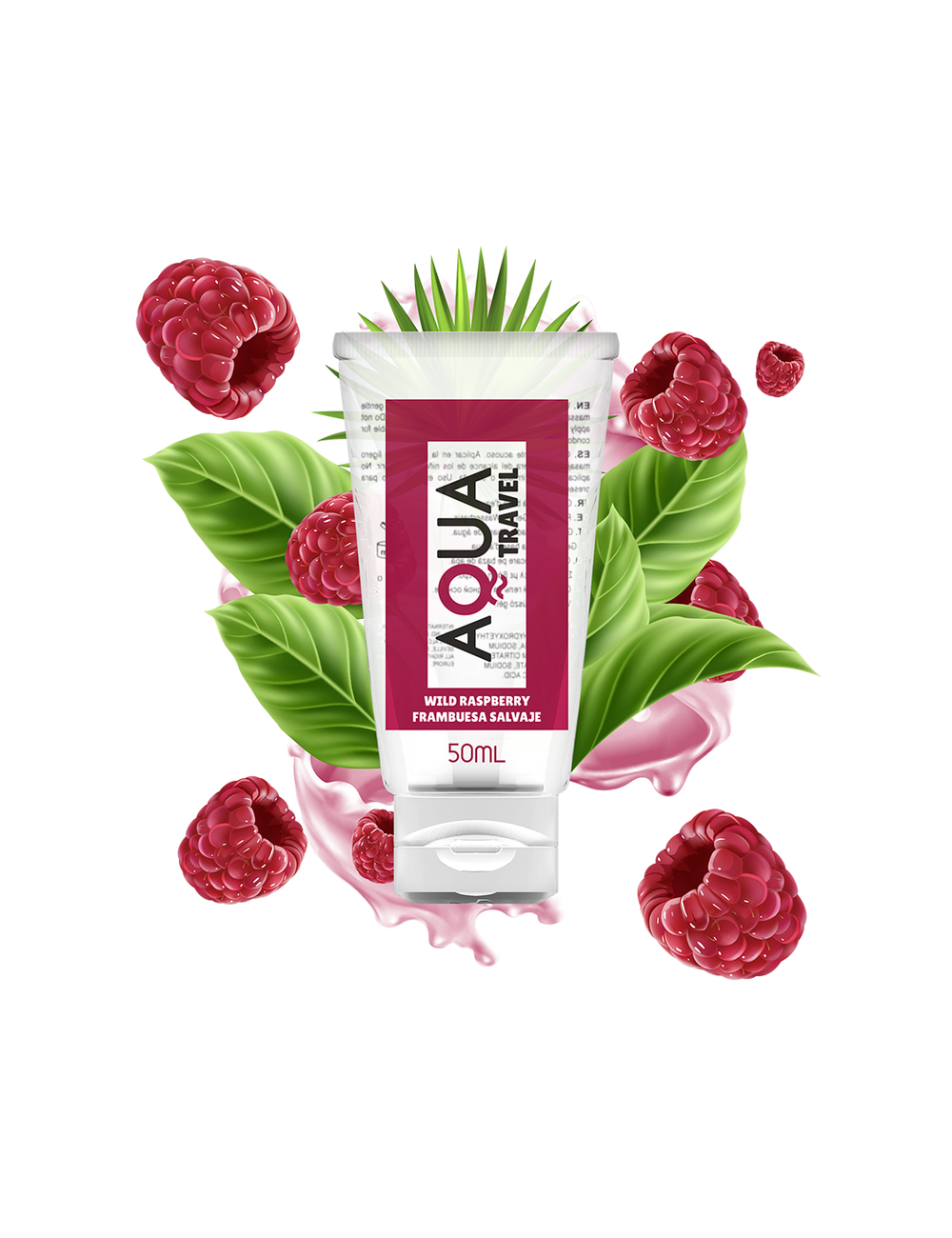 AQUA TRAVEL LUBRICANTE BASE AGUA SABOR FRAMBUESA SALVAJE - 50 ML
