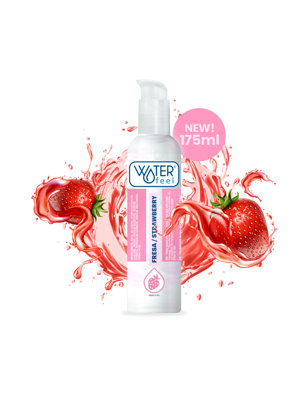 WATERFEEL LUBRICANTE BASE AGUA FRESA 175 ML - ES EN IT NL FR DE