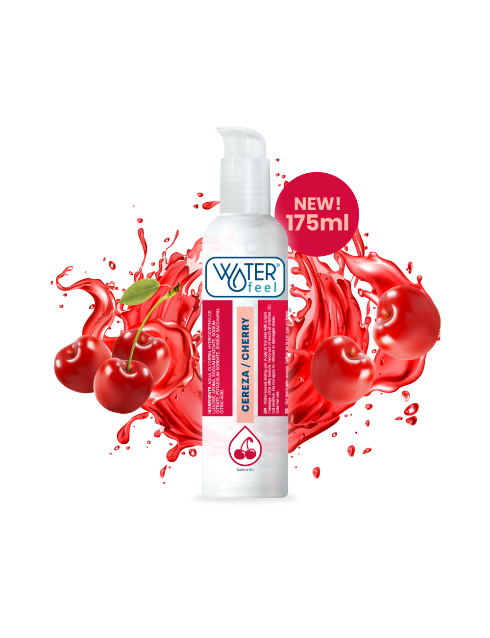 WATERFEEL LUBRICANTE CEREZA 175 ML - ES EN IT NL FR DE