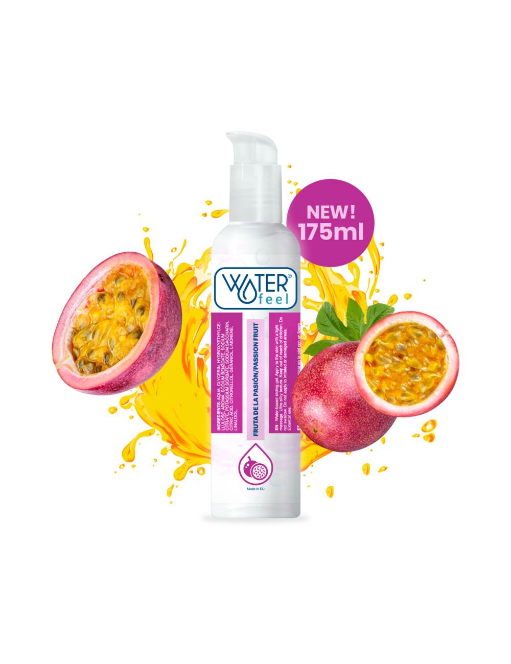 WATERFEEL LUBRICANTE BASE AGUA FRUTA DE LA PASIÓN 175 ML WATERFEEL LUBRICANTE BASE AGUA FRUTA DE LA PASIÓN 175 ML