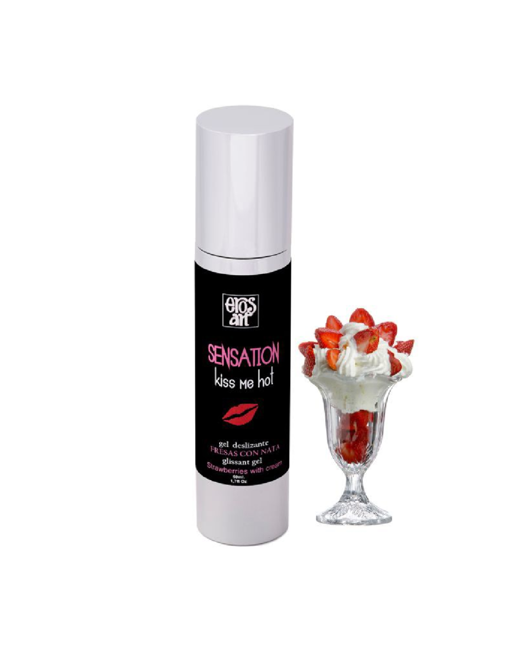 EROS SENSATTION LUBRICANTE NATURAL FRESAS CON NATA 50ML