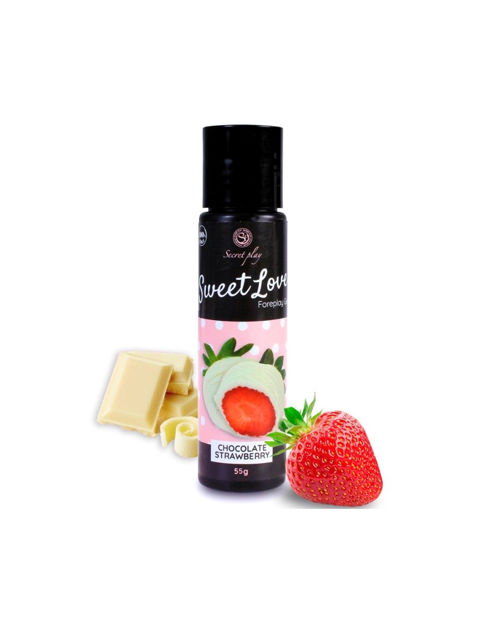 SECRETPLAY GEL SWEET LOVE FRESA Y CHOCOLATE BLANCO 60 ML
