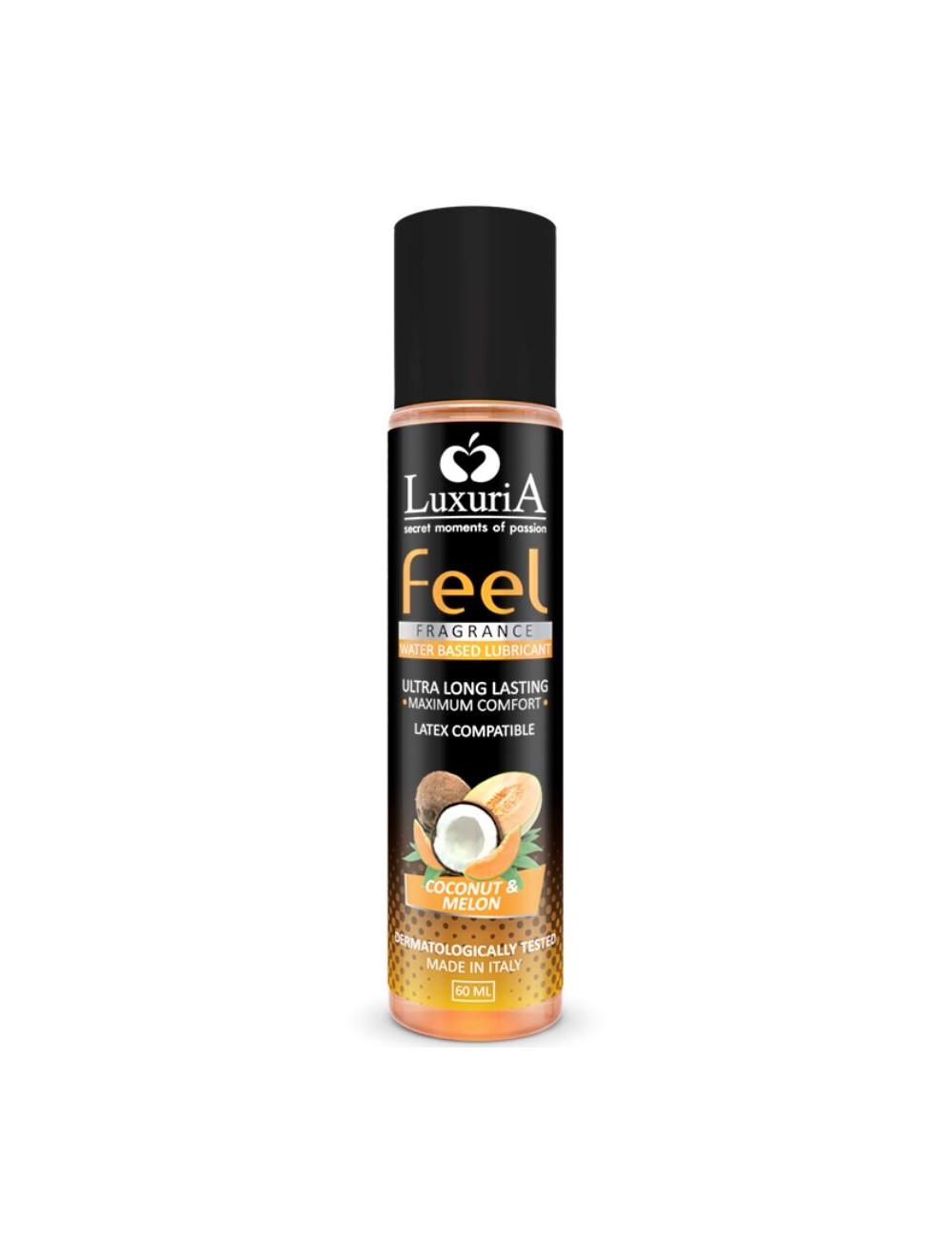 LUXURIA FEEL LUBRICANTE BASE AGUA COCO Y MELON 60 ML LUXURIA FEEL LUBRICANTE BASE AGUA COCO Y MELON 60 ML