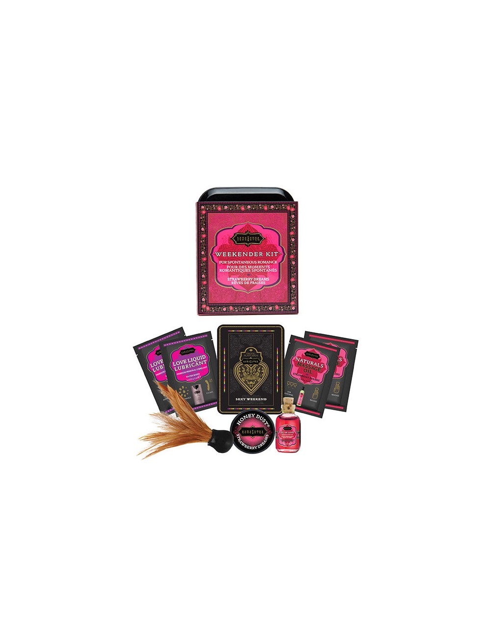 KAMASUTRA WEEKENDER TIN KIT STRAWBERRY DREAMS FRESA