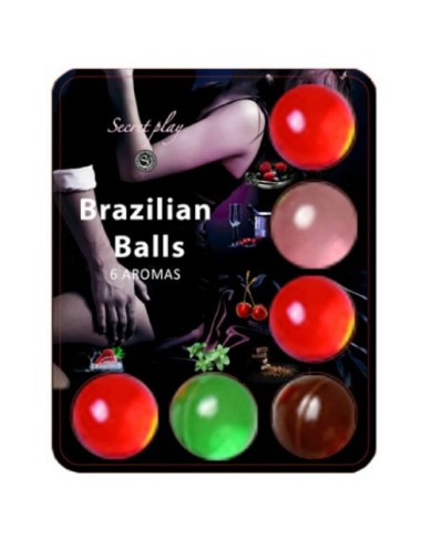 SECRETPLAY 6 HOT BALLS LUBRICANTE CON AROMA DE FRUTAS