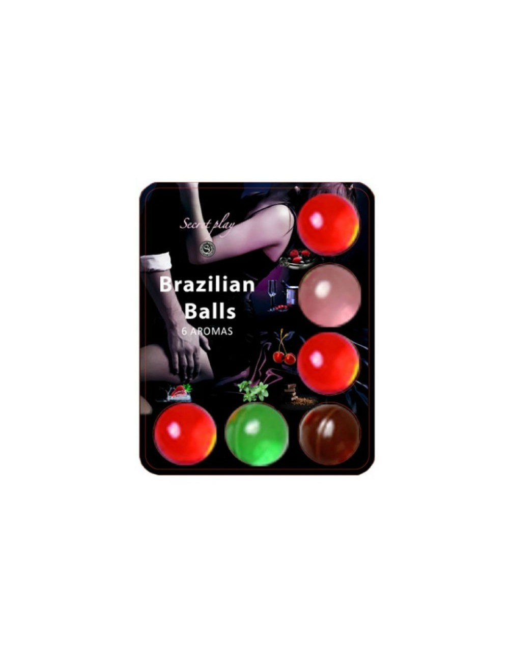 SECRETPLAY 6 HOT BALLS LUBRICANTE CON AROMA DE FRUTAS