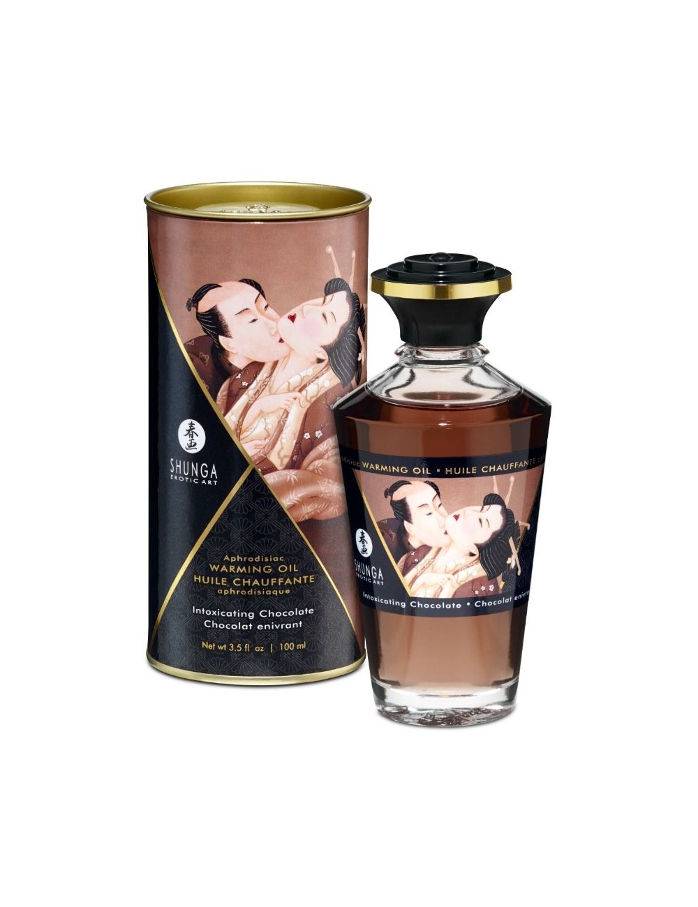 SHUNGA ACEITE MASAJE EFECTO CALOR SABOR INTENSO CHOCOLATE 100 ML