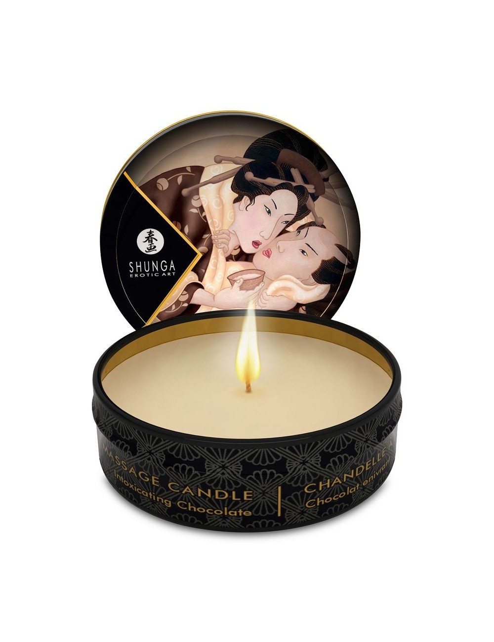 SHUNGA MINI CARESS BY CANDELIGHT VELA MASAJE CHOCOLATE 30ML