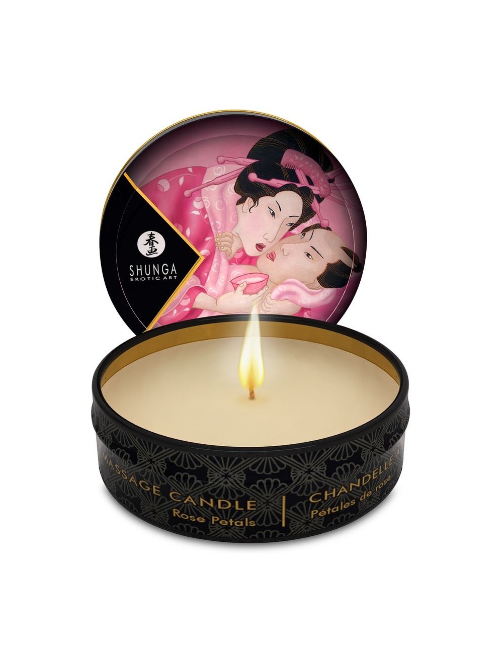 SHUNGA MINI CARESS BY CANDELIGHT VELA MASAJE ROSAS 30ML