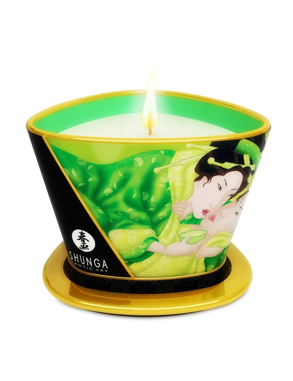 SHUNGA MINI CARESS BY CANDELIGHT VELA MASAJE TÉ VERDE 170ML