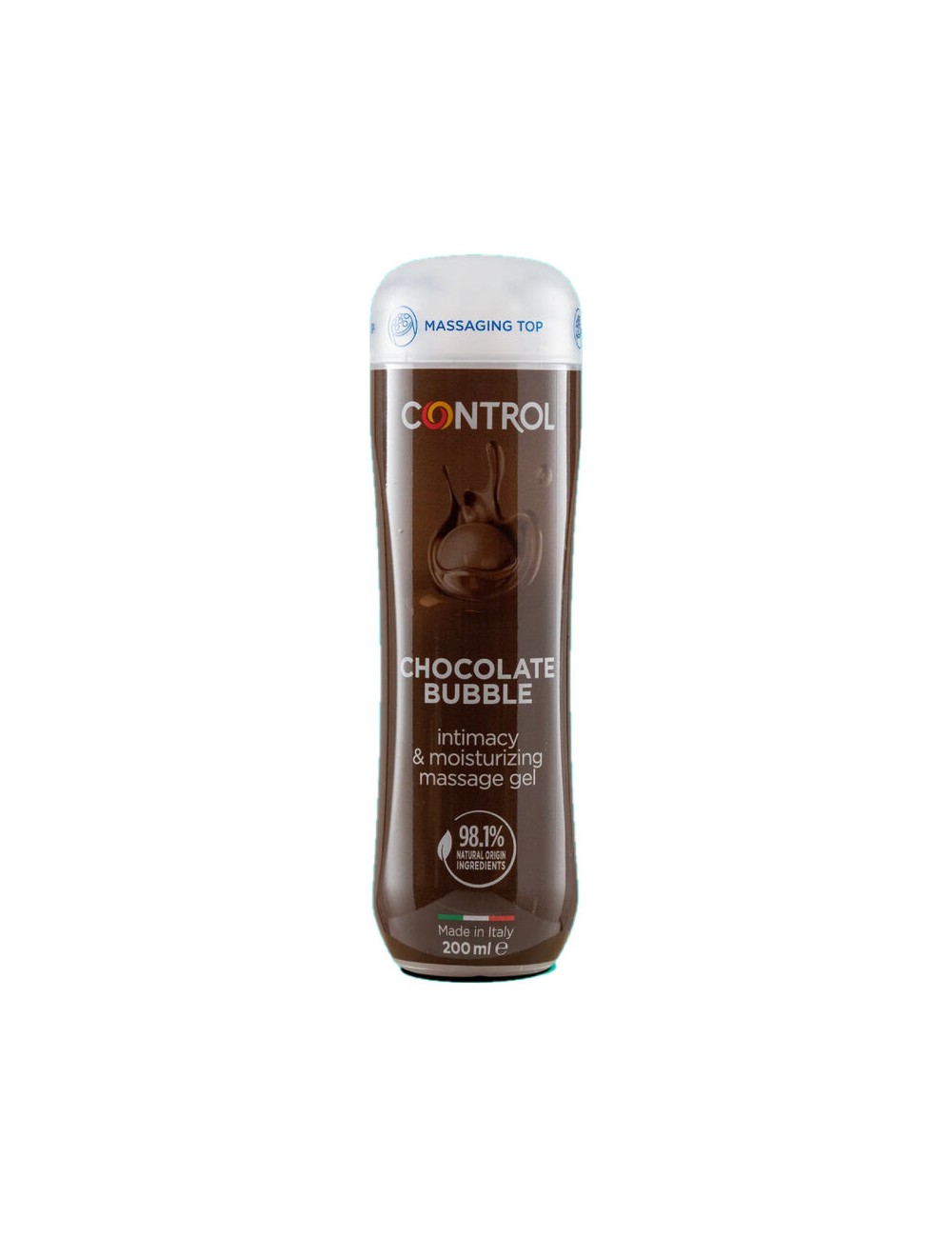 CONTROL GEL DE MASAJE 3 EN 1 CHOCOLATE BUBBLE 200 ML