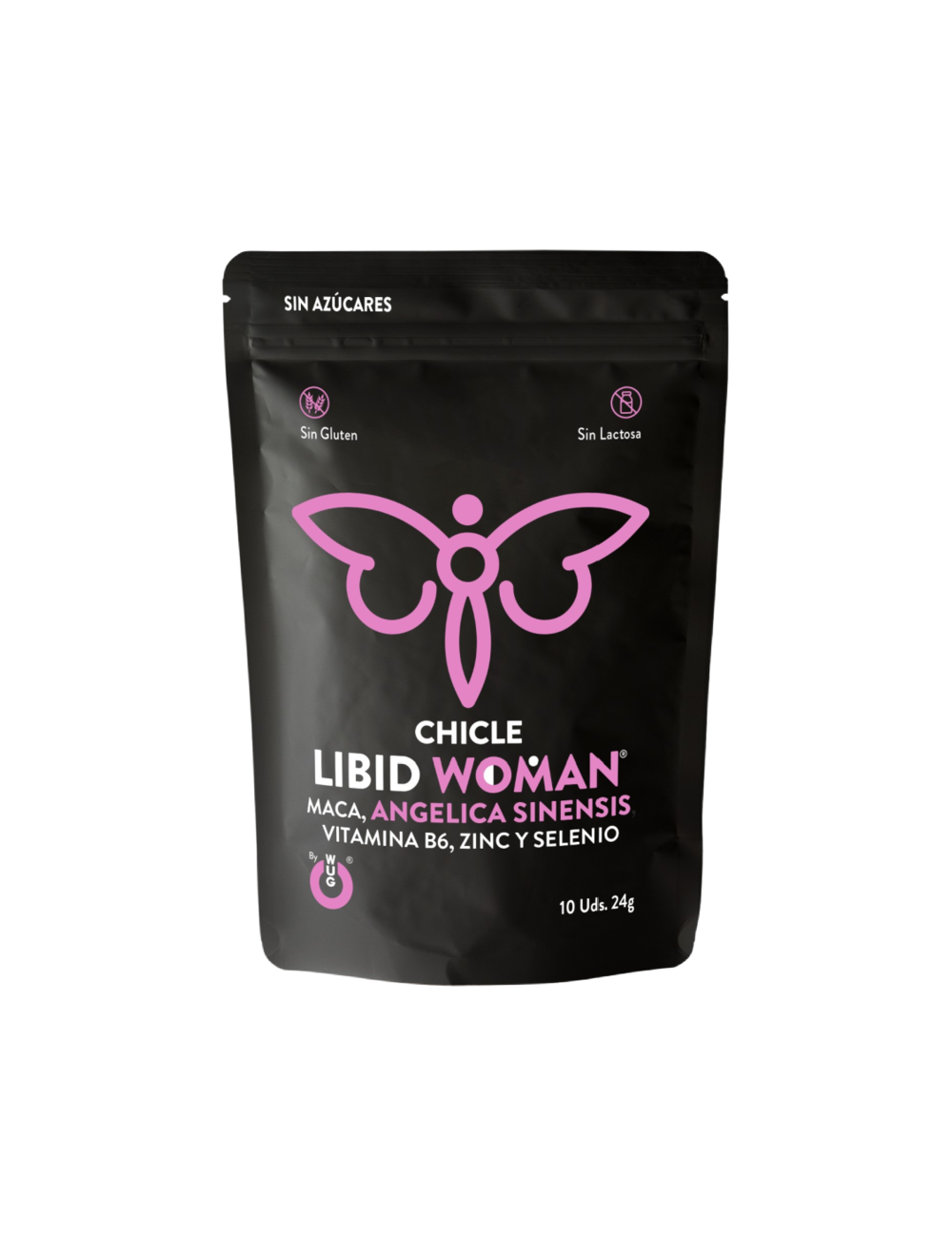 WUG GUM LIBID WOMAN CHICLE AUMENTO LIBIDO MUJER 10 UNIDADES