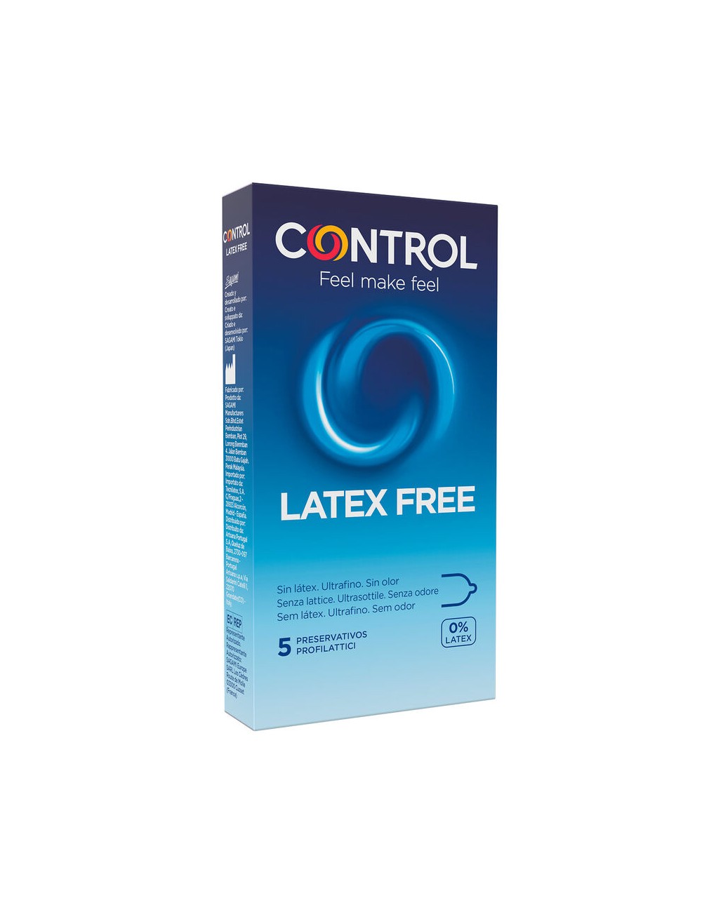 CONTROL FREE SIN LATEX PRESERVATIVOS 5 UNIDADES CONTROL FREE SIN LATEX PRESERVATIVOS 5 UNIDADES