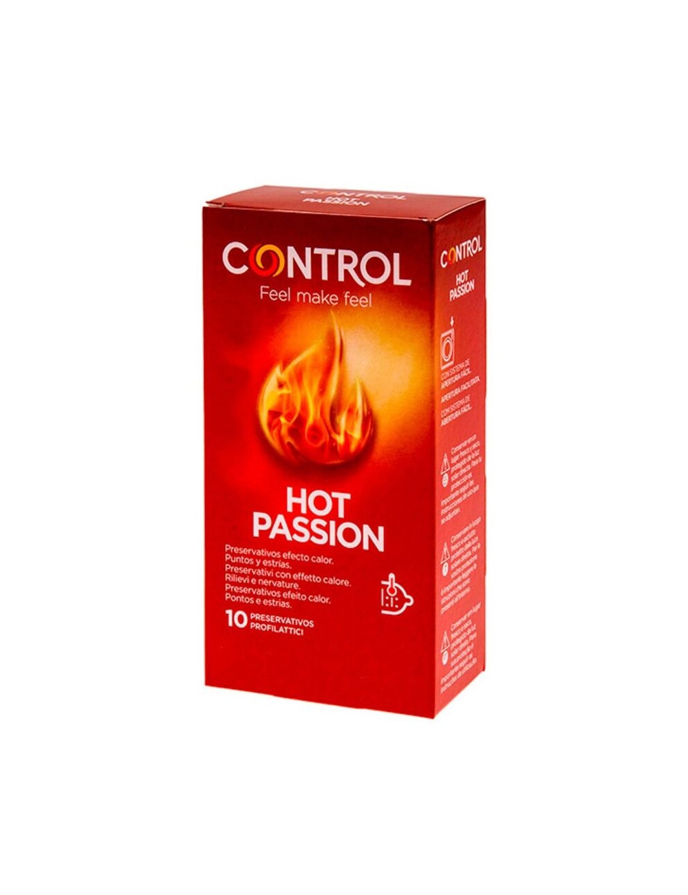 CONTROL HOT PASSION PRESERVATIVOS EFECTO CALOR 10 UNIDADES CONTROL HOT PASSION PRESERVATIVOS EFECTO CALOR 10 UNIDADES