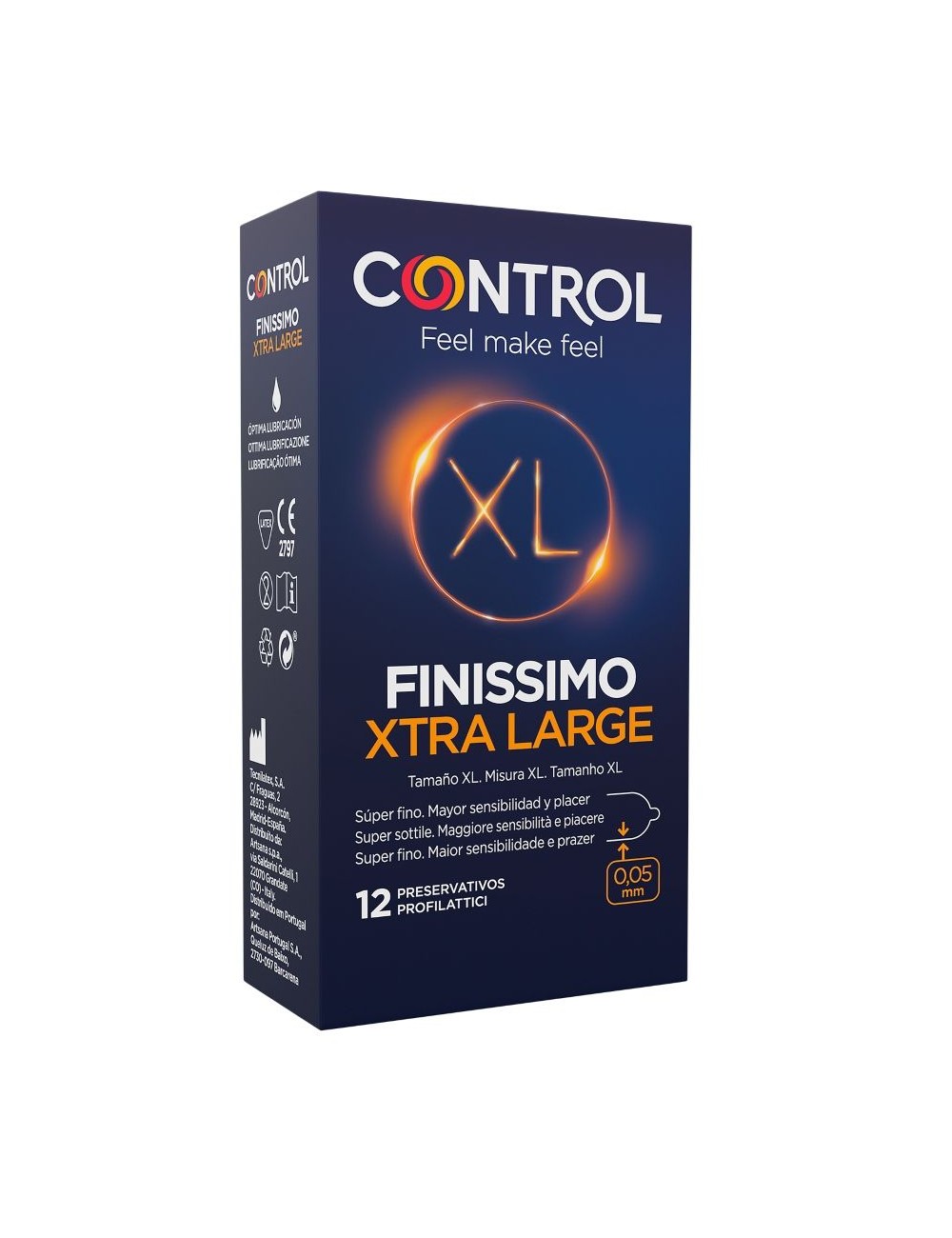 CONTROL FINISSIMO XL PRESERVATIVOS 12 UNIDADES