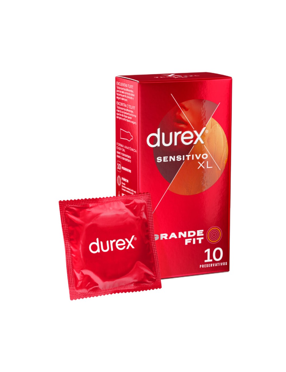 DUREX PRESERVATIVOS SENSITIVO XL 10 UNIDADES