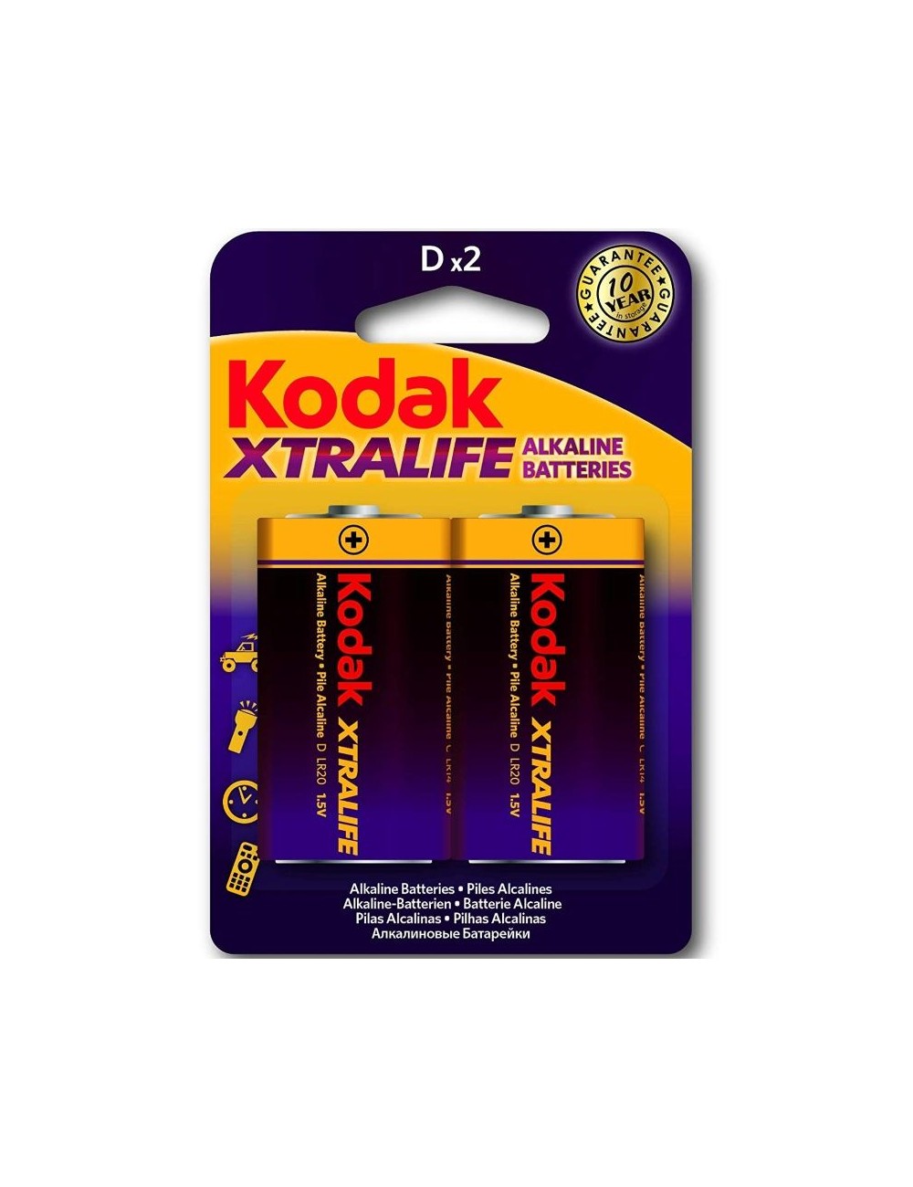 KODAK XTRALIFE PILAS ALCALINAS D LR20 1.5V