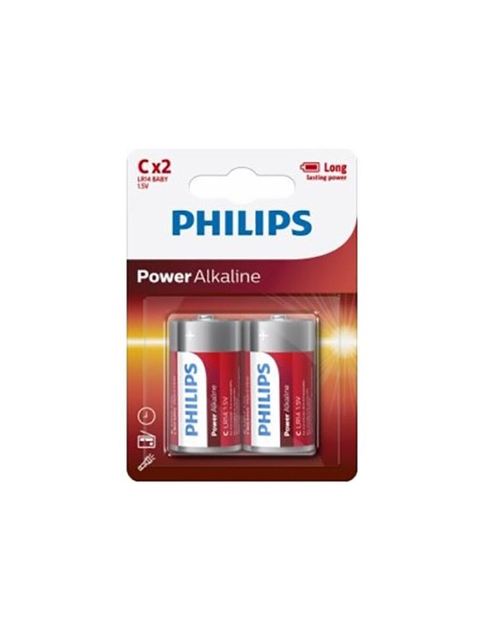 PHILIPS POWER ALKALINE PILA C LR14 BLISTER*2