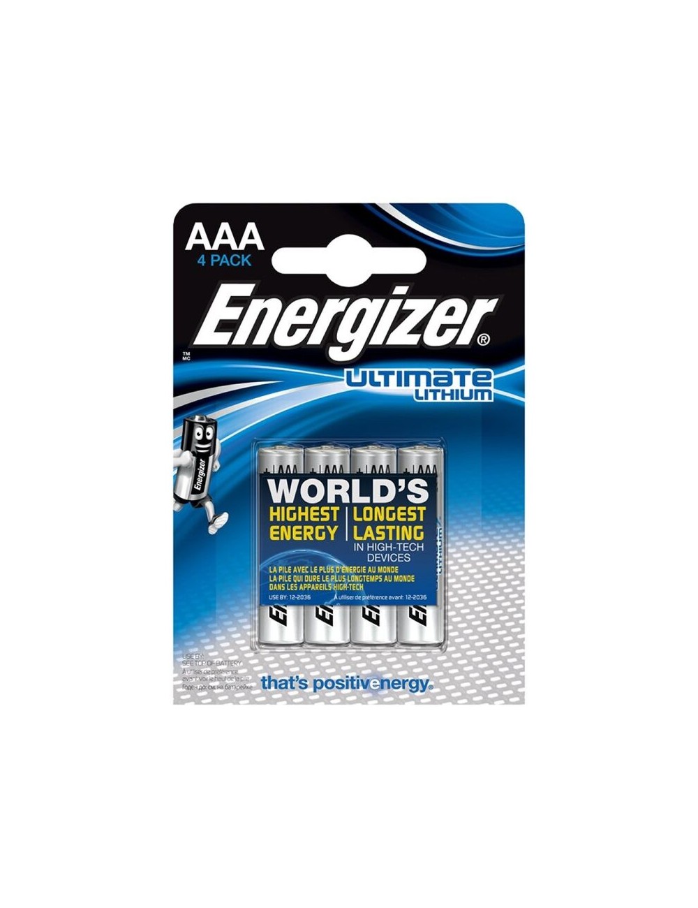 ENERGIZER ULTIMATE LITHIUM PILA LITIO AAA L92 LR03 1