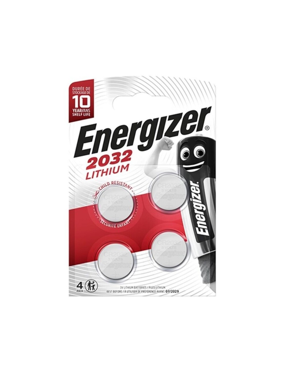 ENERGIZER PILA BOTON LITIO CR2032 3V BLISTER*4 ENERGIZER PILA BOTON LITIO CR2032 3V BLISTER*4