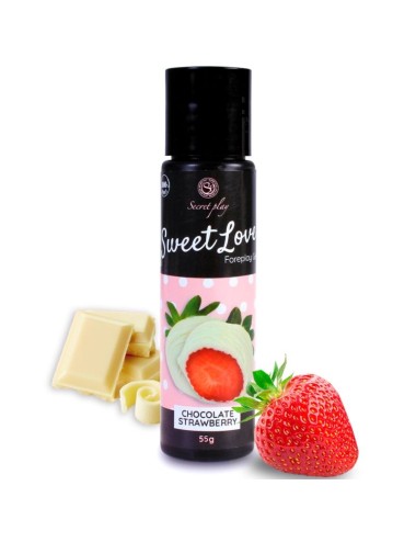 SECRETPLAY GEL SWEET LOVE FRESA Y CHOCOLATE BLANCO 60 ML