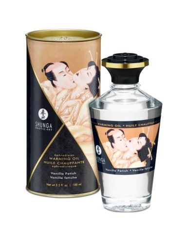 SHUNGA ACEITE MASAJE EFECTO CALOR SABOR VANILLA FETICHE 100 ML