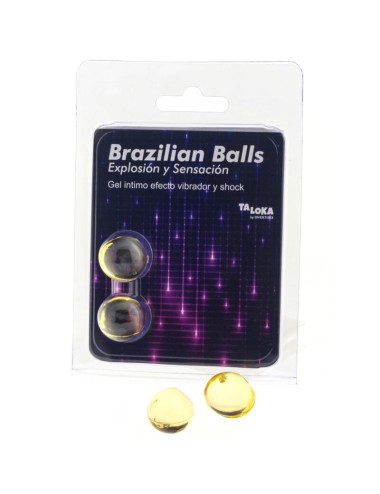 TALOKA - BRAZILIAN BALLS GEL EXCITANTE EFECTO VIBRACIÓN Y SHOCK 2 BOLAS