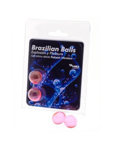 TALOKA - BRAZILIAN BALLS GEL EXCITANTE EFECTO VIBRACIÓN REFRESCANTE 2 BOLAS