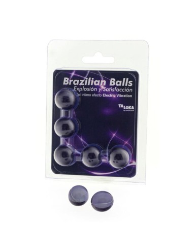 TALOKA - BRAZILIAN BALLS GEL EXCITANTE EFECTO VIBRACIÓN ELÉCTRICA 5 BOLAS