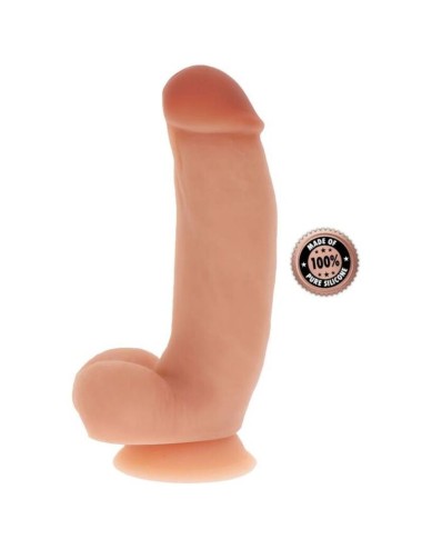 GET REAL - DILDO SILICONA 18 CM CON TESTICULOS NATURAL