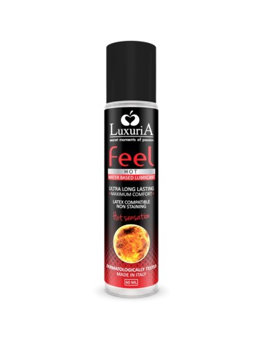 LUXURIA FEEL HOT SENSATION LUBRICANTE BASE AGUA EFECTO CALOR 60 ML