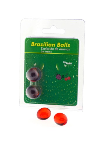 TALOKA - BRAZILIAN BALLS GEL ÍNTIMO FRESA & CEREZA 2 BOLAS