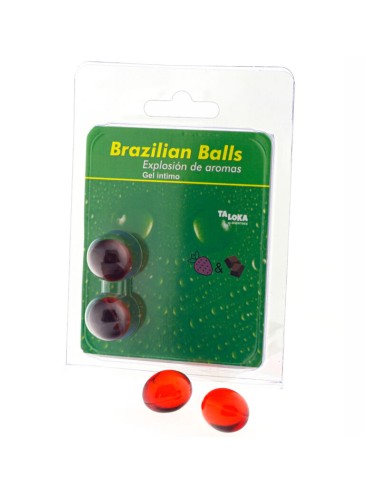 TALOKA - BRAZILIAN BALLS GEL ÍNTIMO FRESA & CHOCOLATE 2 BOLAS