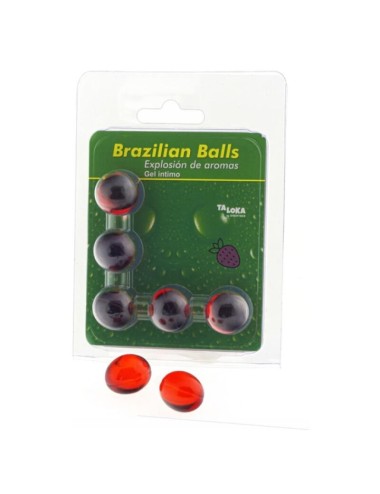 TALOKA - BRAZILIAN BALLS GEL ÍNTIMO FRESA 5 BOLAS