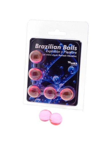 TALOKA - BRAZILIAN BALLS GEL EXCITANTE EFECTO VIBRACIÓN REFRESCANTE 5 BOLAS