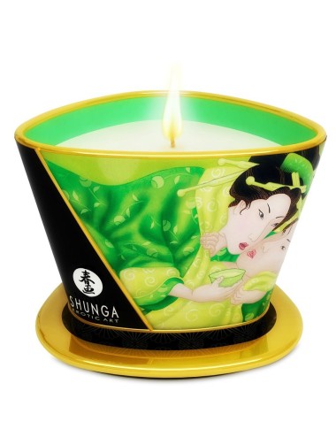 SHUNGA MINI CARESS BY CANDELIGHT VELA MASAJE TÉ VERDE 170ML