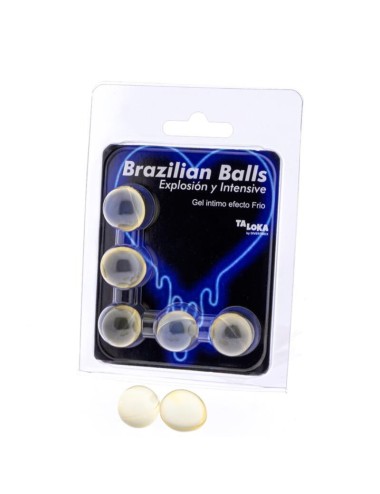 TALOKA - BRAZILIAN BALLS GEL EXCITANTE EFECTO FRIO Y VIBRACIÓN 5 BOLAS