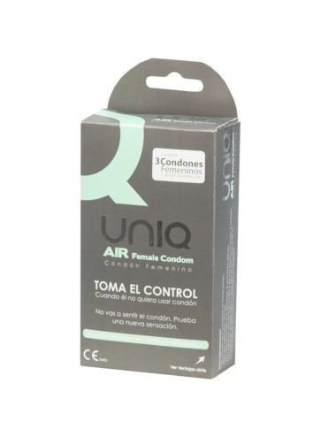 UNIQ AIR PRESERVATIVO FEMENINO SIN LATEX 3 UNIDADES