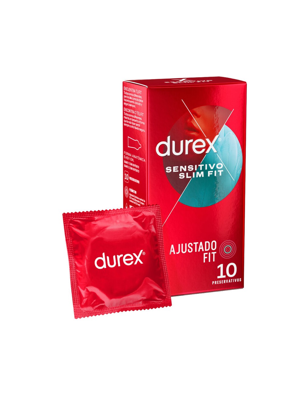 DUREX SENSITIVO SLIM FIT 10 UNIDADES