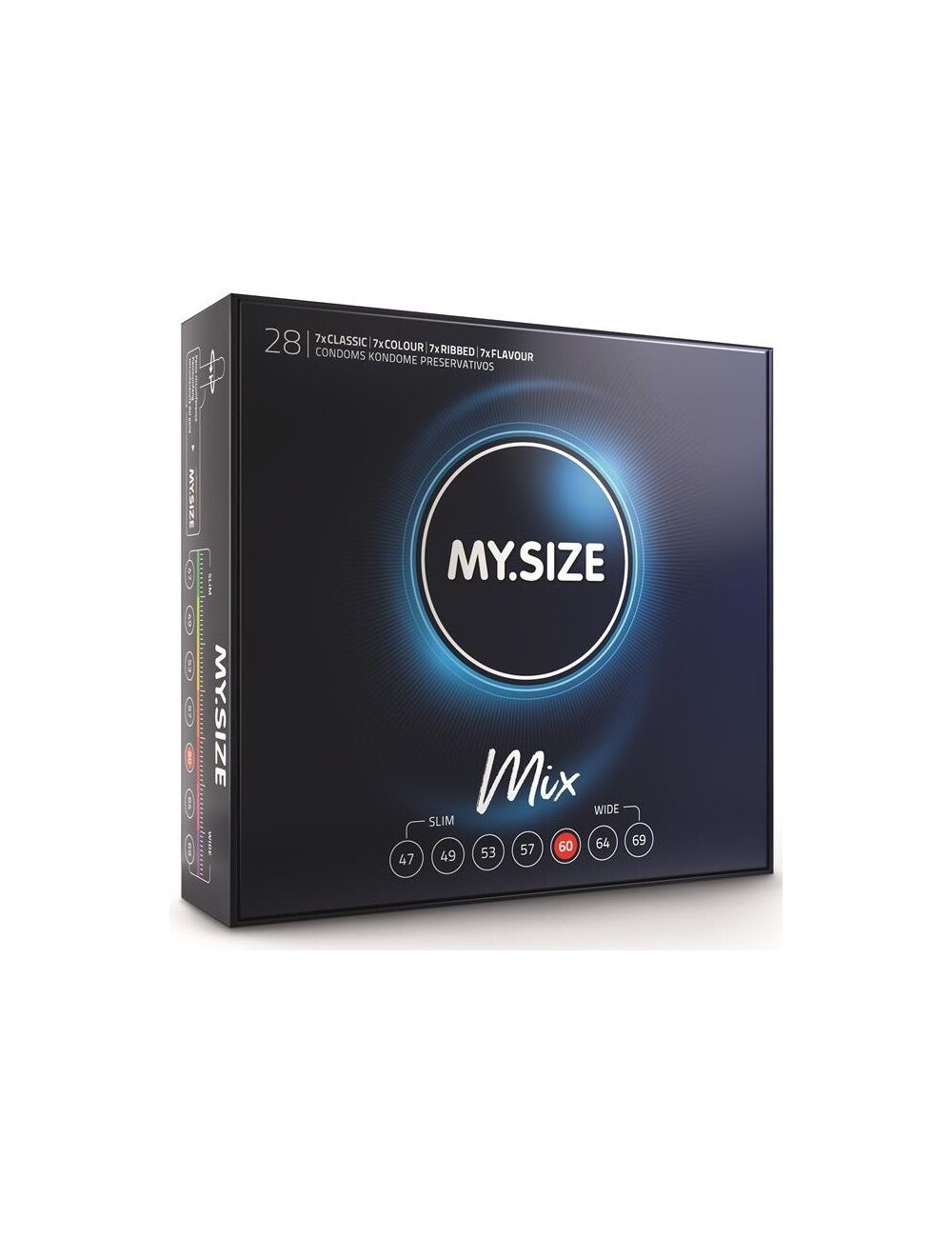MY SIZE MIX PRESERVATIVOS 60 MM 28 UNIDADES MY SIZE MIX PRESERVATIVOS 60 MM 28 UNIDADES