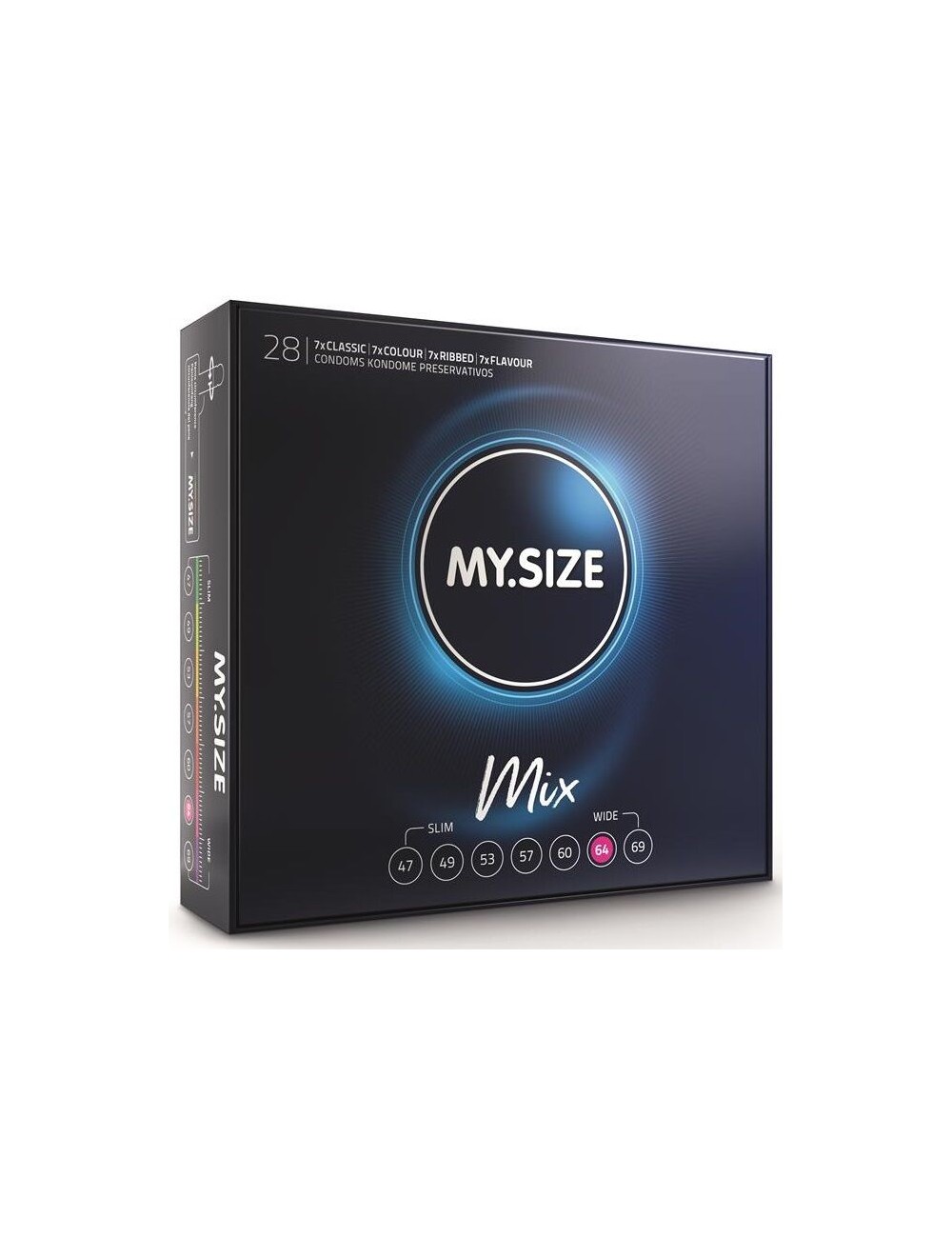 MY SIZE MIX PRESERVATIVOS 64 MM 28 UNIDADES MY SIZE MIX PRESERVATIVOS 64 MM 28 UNIDADES