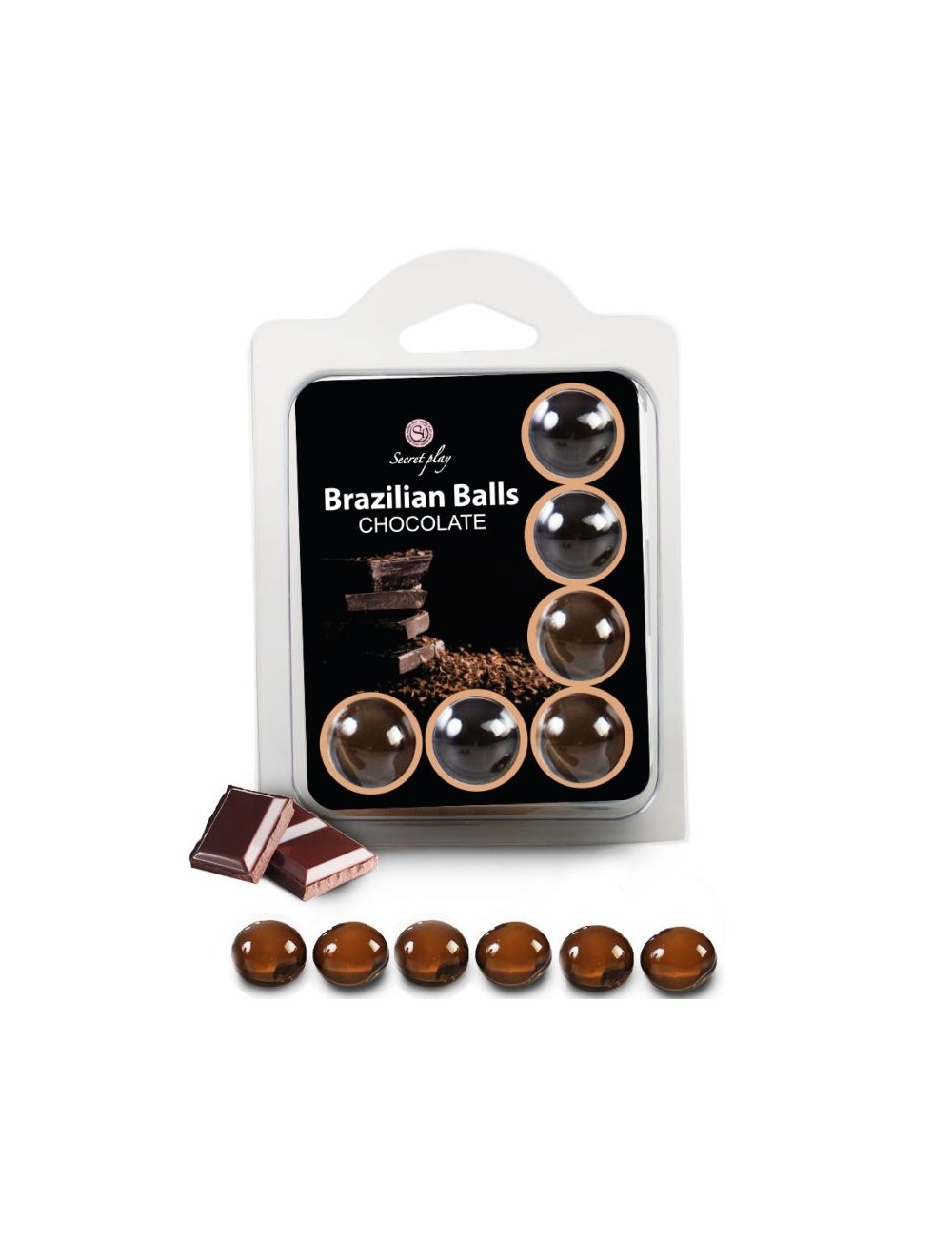 SECRETPLAY SET 6 BRAZILIANS BALLS CHOCOLATE